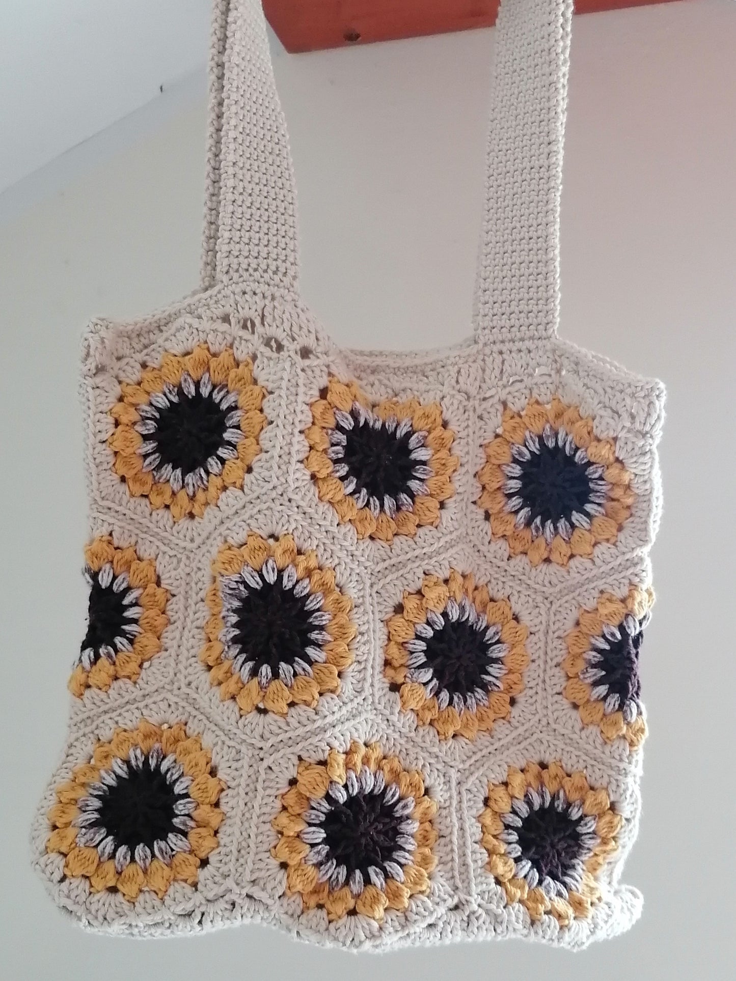Handtasche Blumen rot