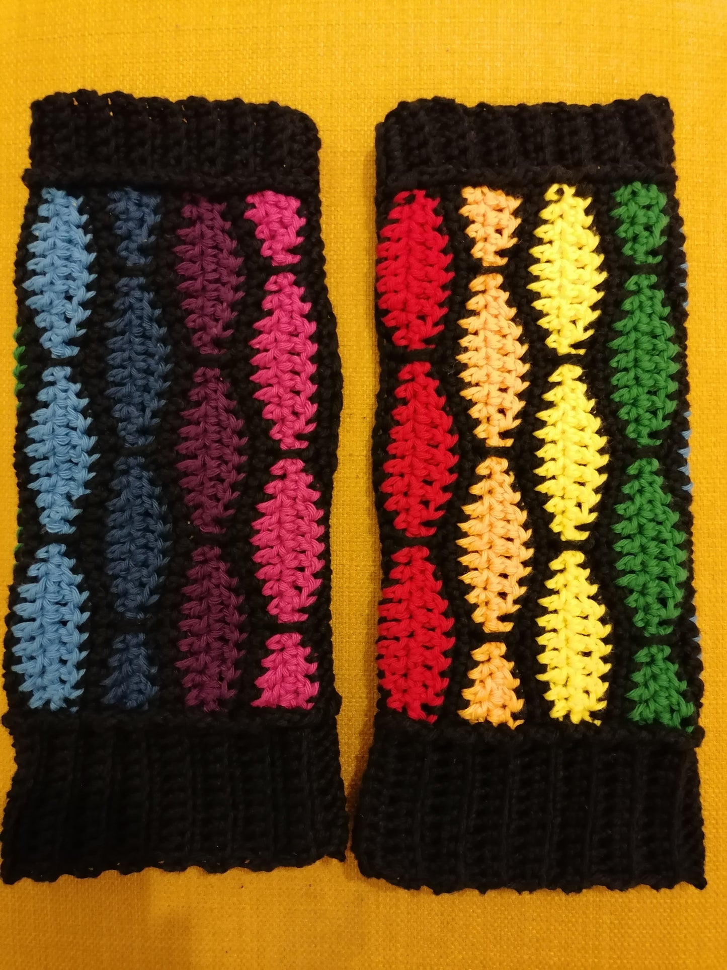 Stained Glass Fingerless Gloves
