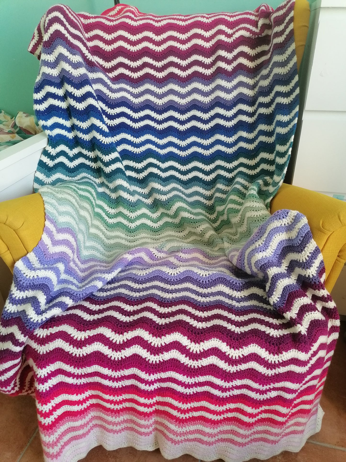 Häkeldecke Sommernachtstraum - 105x180cm