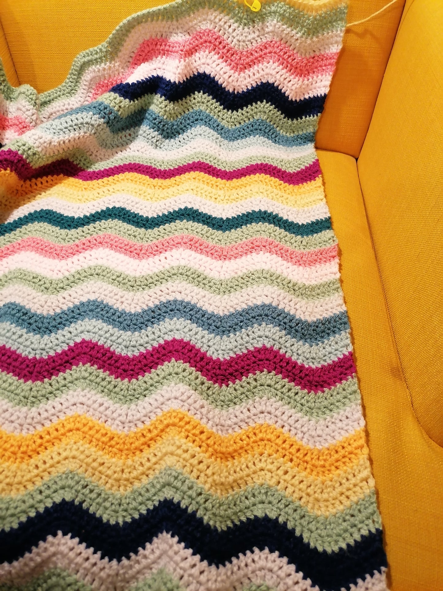 Babydecke Bunte Wellen - 85x85cm