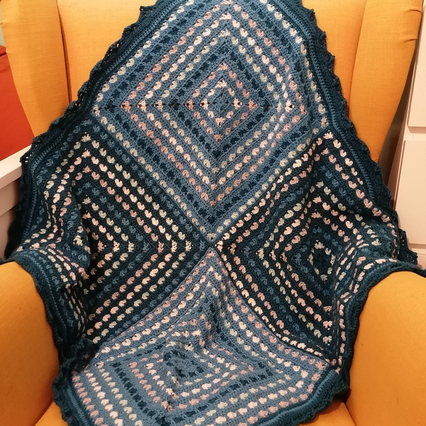 Babydecke Herzen im Quadrat - 90x90cm