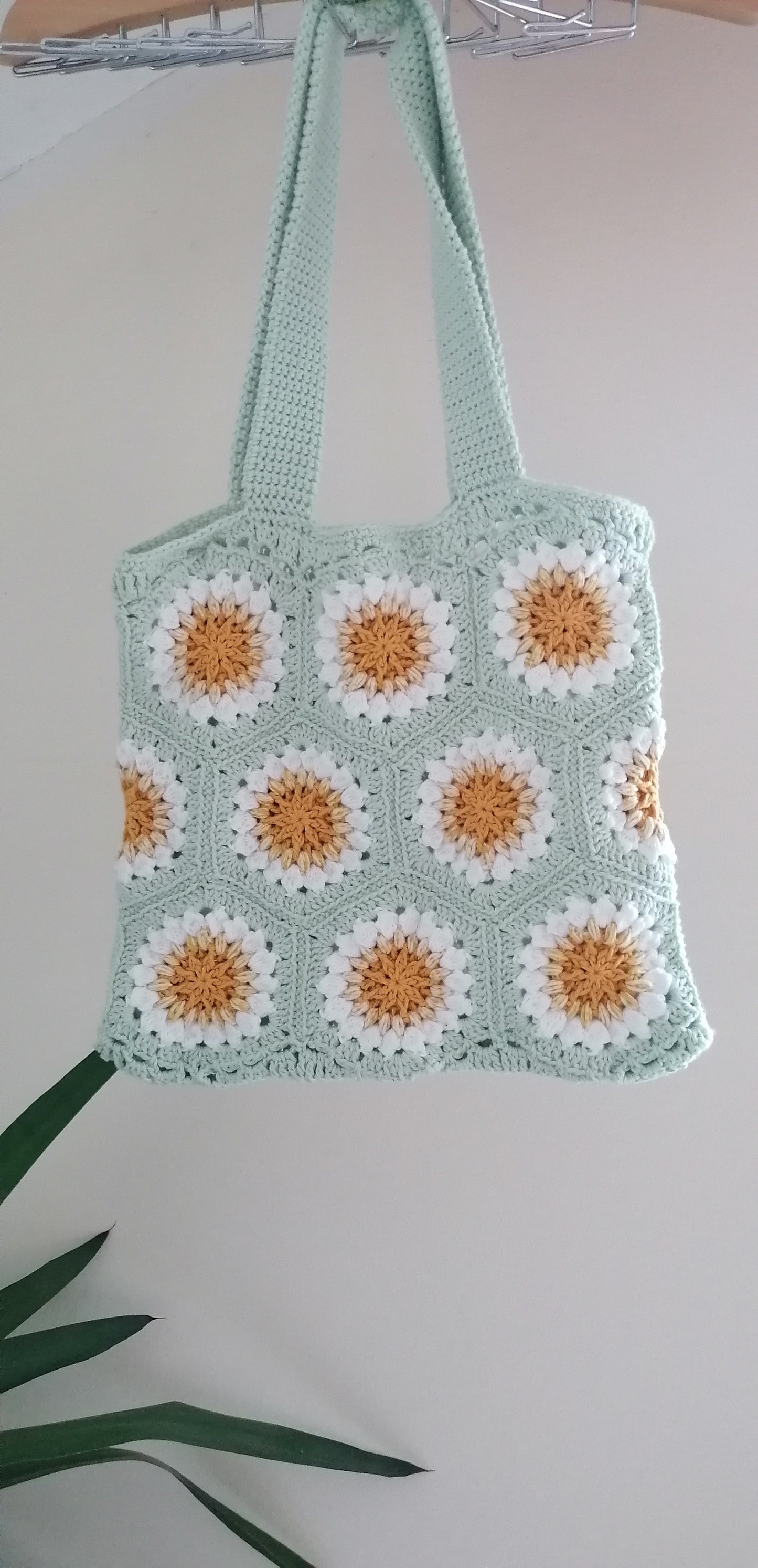Handtasche Blumen blau