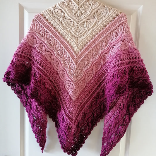 Alaska Shawl (Color: Blackberry) - 77x176cm