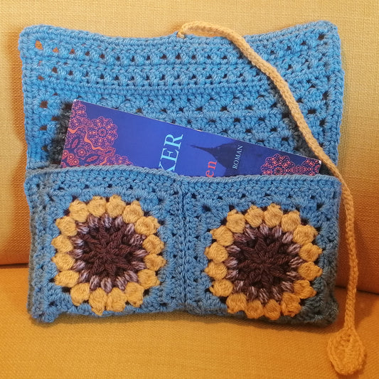 Buchtasche Blumen - ca. 14x24cm