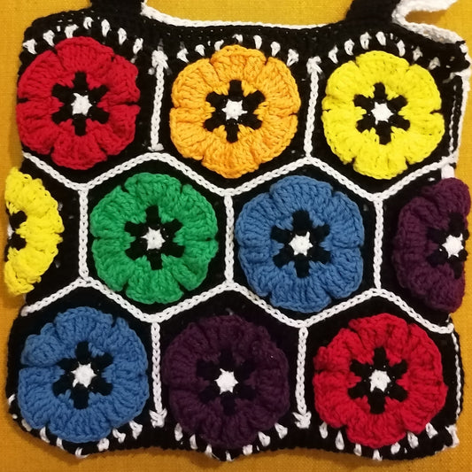 Häkeltasche Blumen