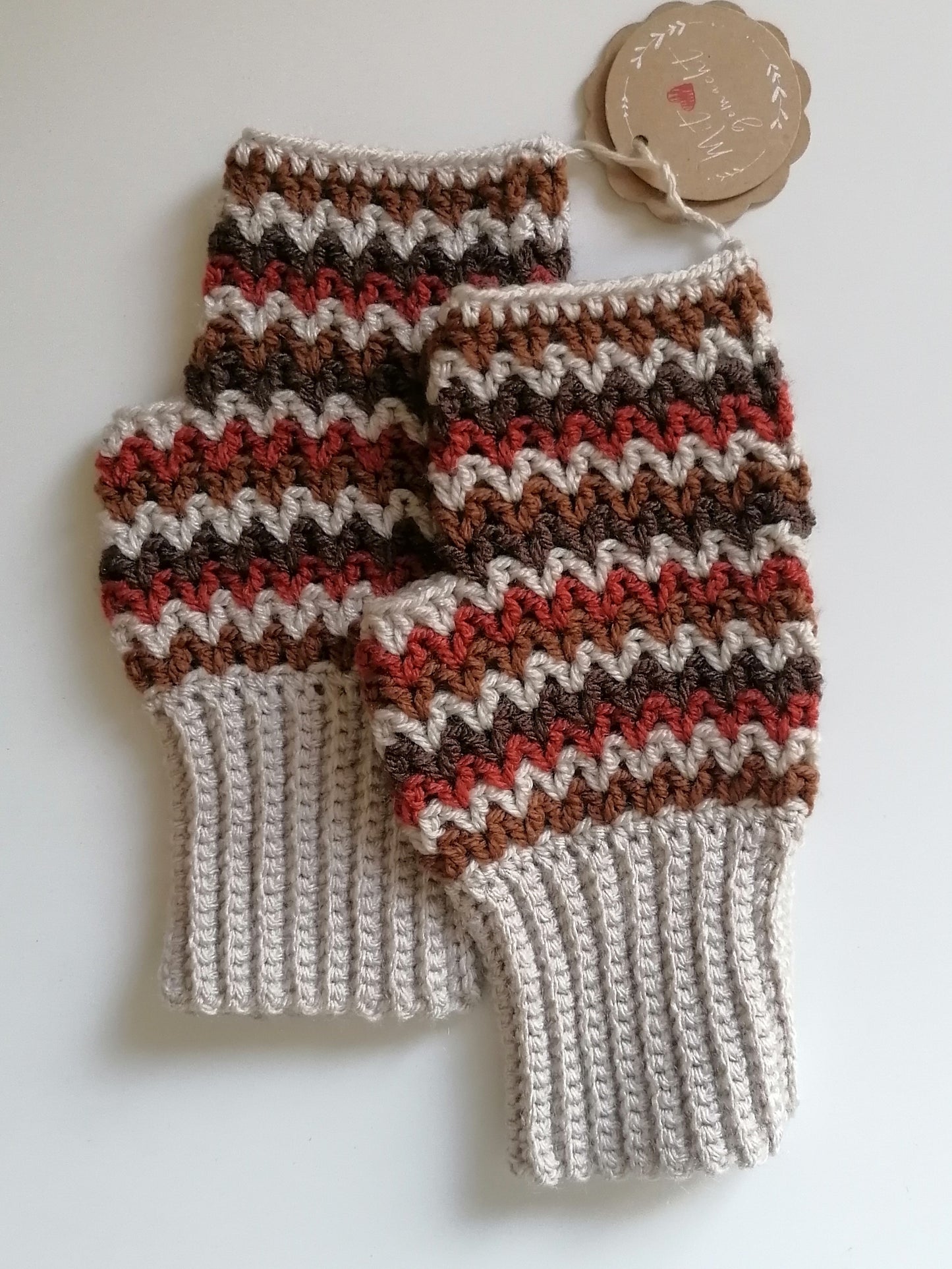 Handstulpen Zickzack (versch. Farben)