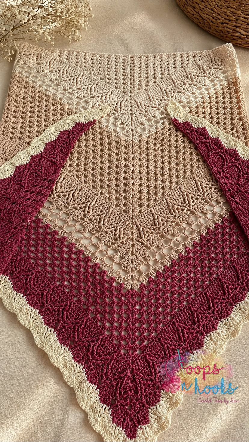 Häkelanleitung - Springtime Whispers Shawl (UK/ US terms)