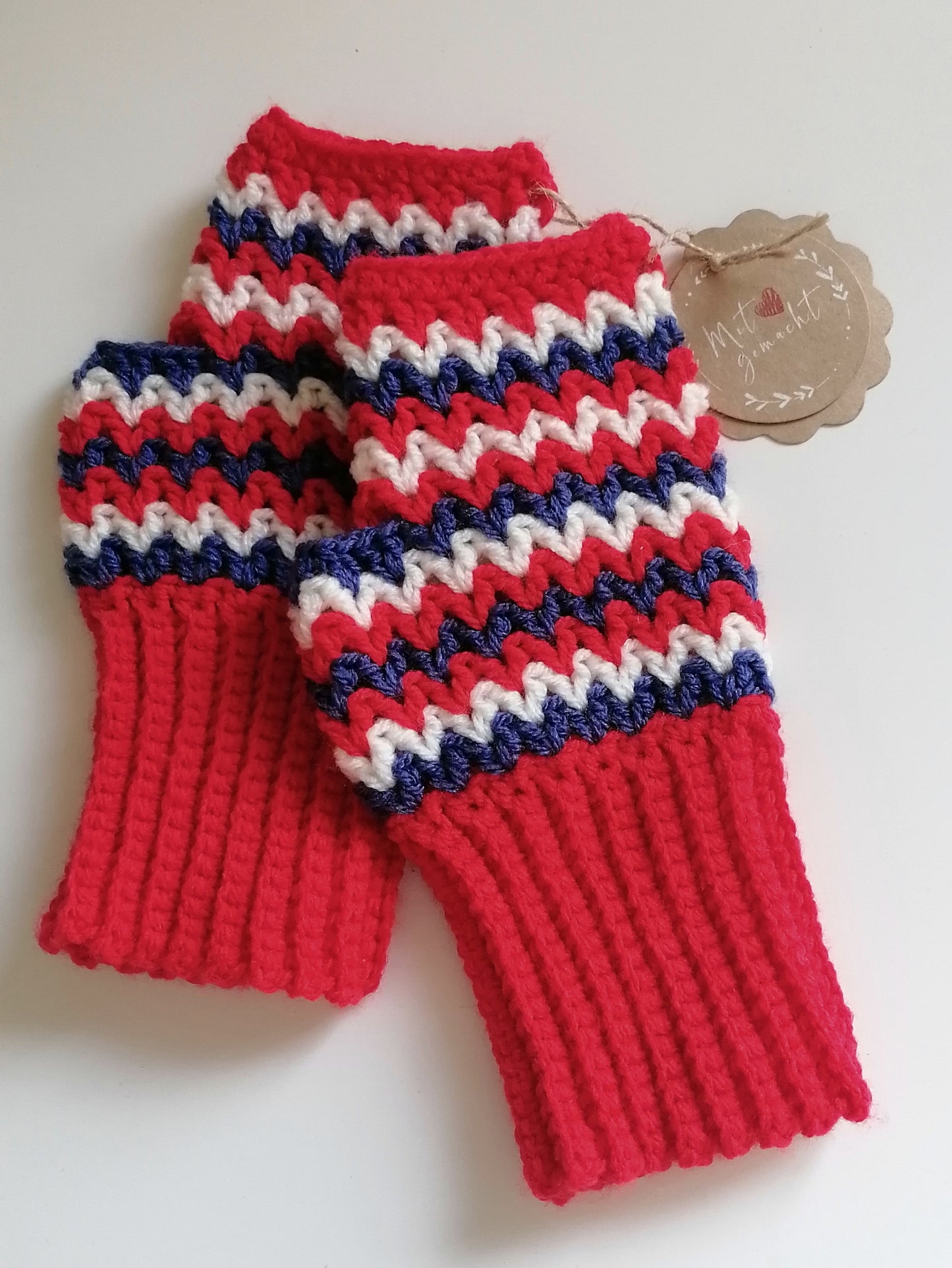 Handstulpen Zickzack (versch. Farben)