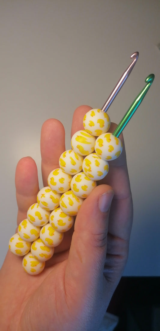 Ergonomische Häkelnadel - Gelbe Enten