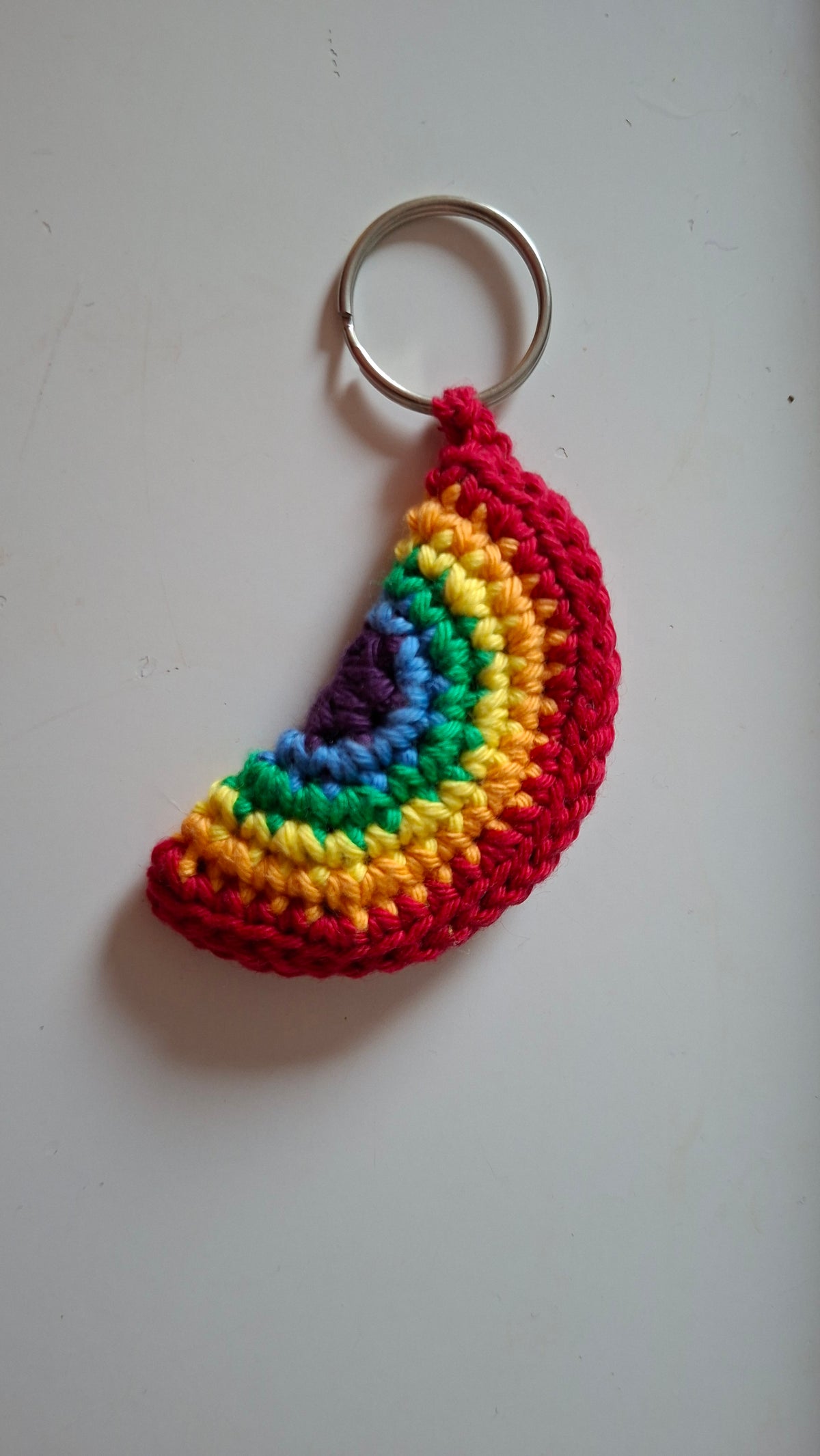Häkelanleitung - Rainbow Keychain (US/UK terms)