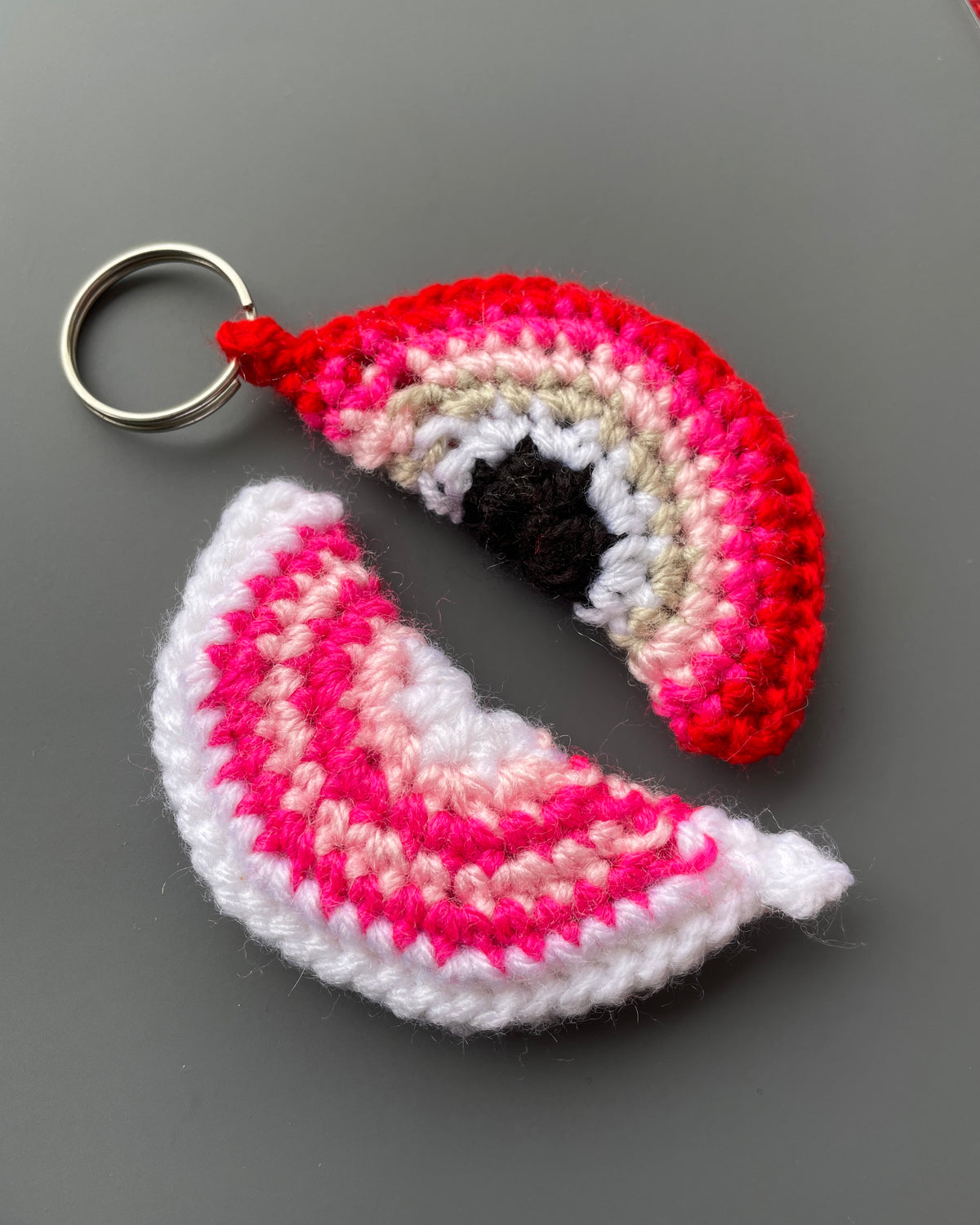 Häkelanleitung - Rainbow Keychain (US/UK terms)