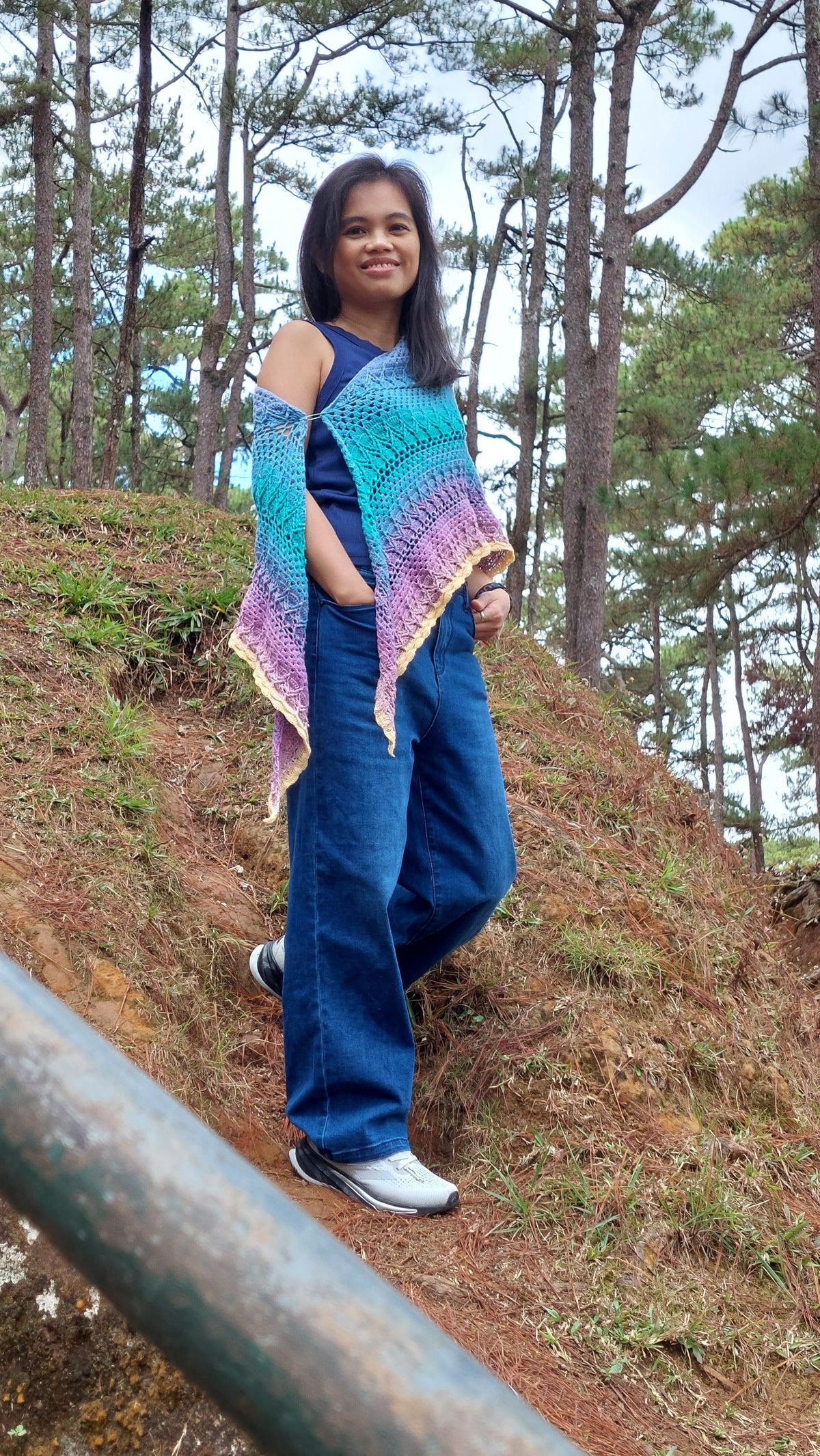 Häkelanleitung - Springtime Whispers Shawl (UK/ US terms)