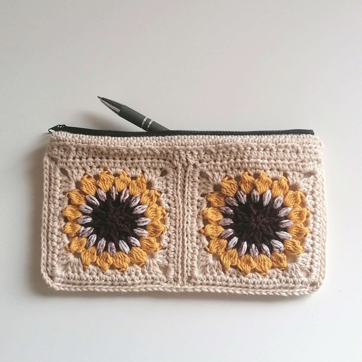 Etui mit Reißverschluss - Sonnenblumen