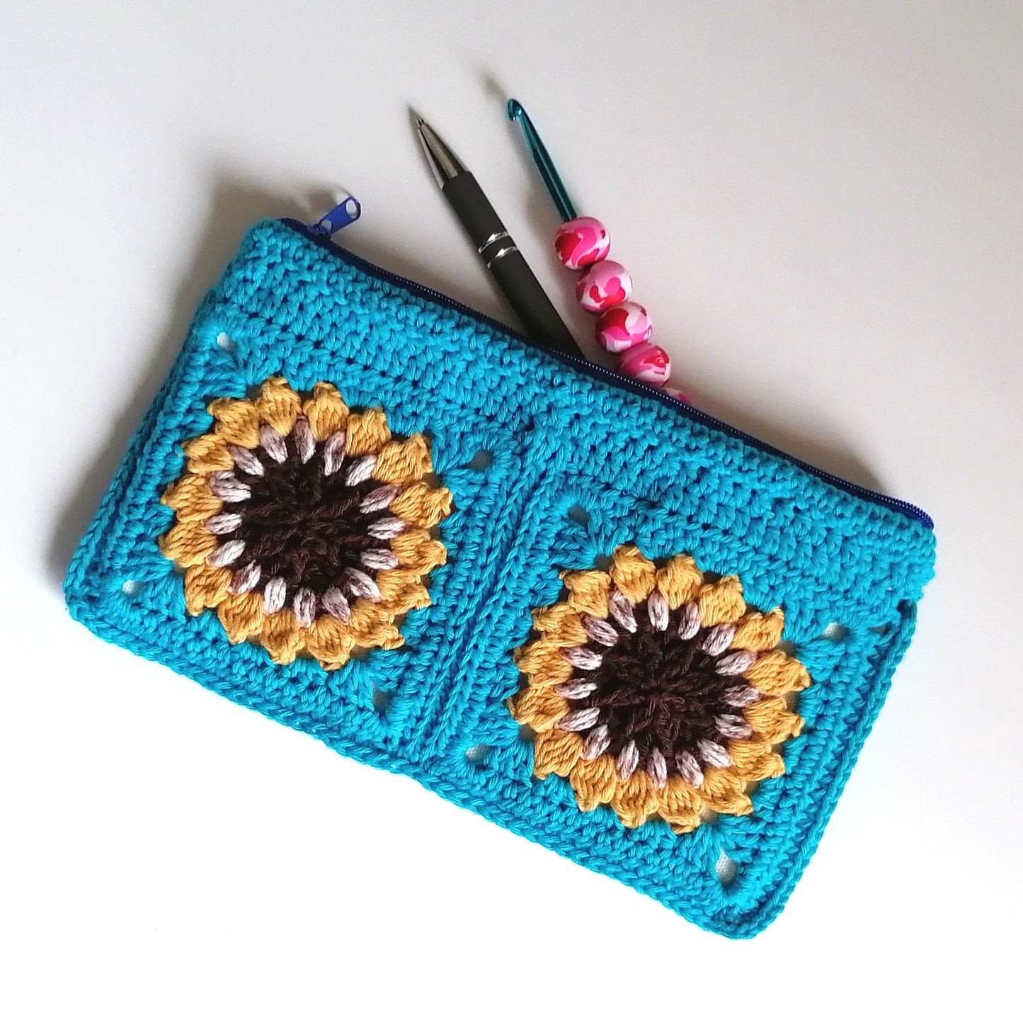 Etui mit Reißverschluss - Sonnenblumen